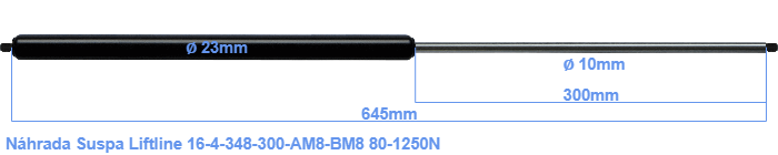 Suspa Liftline 16-4-348-300-AM8-BM8